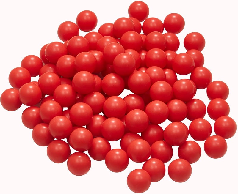 Lambid 100 Rounds .50 Cal Solid Plastic Paintballs, 50 Cal. Nylon Balls for Training and Target Practice (Red) - Image 1